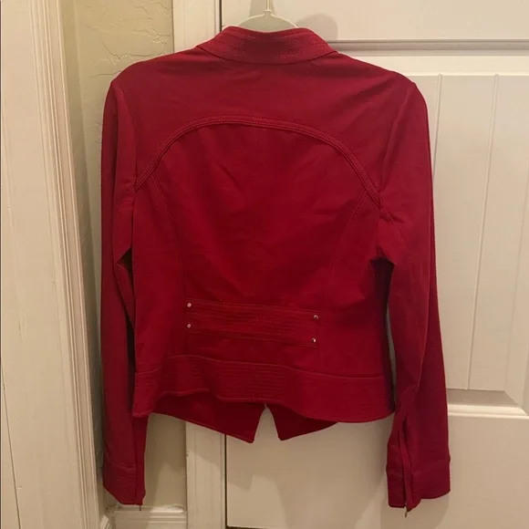Red Ruffled Blazer - Picture 2 of 2